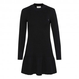 Mock Neck Dress nero