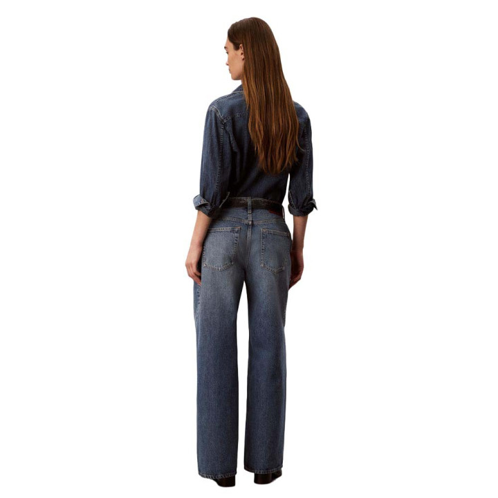 Calvin Klein Jeans The Wide Leg Aged Saphire Blu Donna