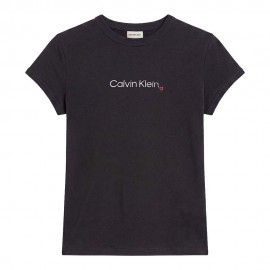 Slim Fit Heart logo nero