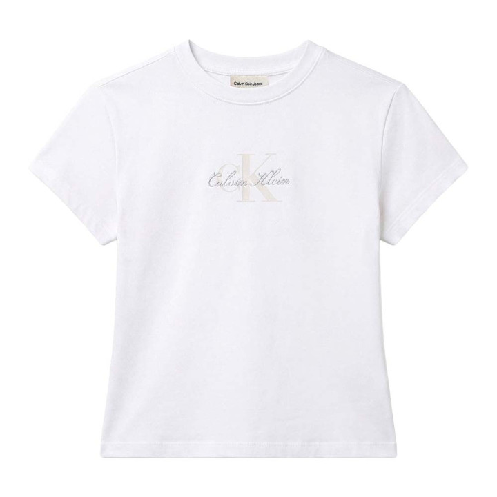 Calvin Klein T-Shirt Logo Bianco Donna
