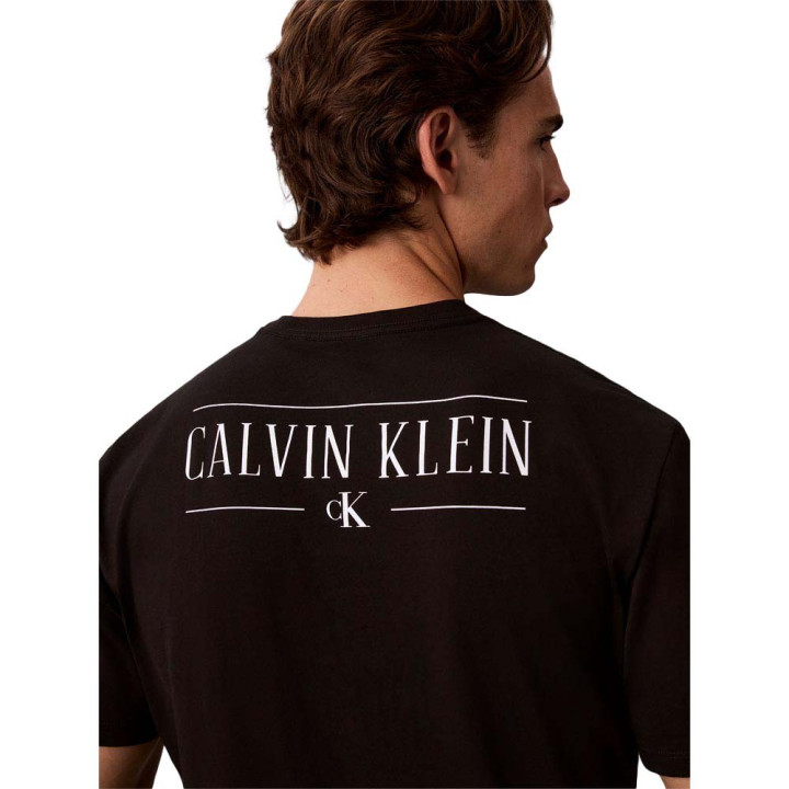 Calvin Klein T-Shirt Logo Piccolo Nero Uomo