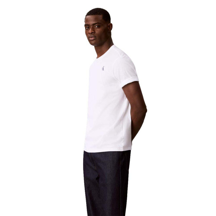 Calvin Klein T-Shirt Logo Piccolo Bianco Uomo