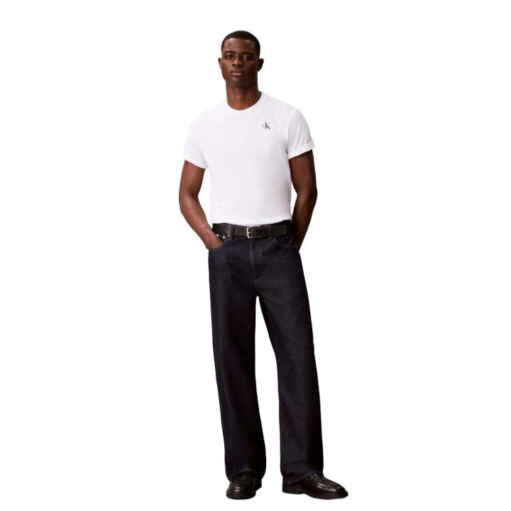 Calvin Klein T-Shirt Logo Piccolo Bianco Uomo