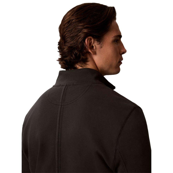 Calvin Klein Felpa Mezza Zip Badge Nero Uomo