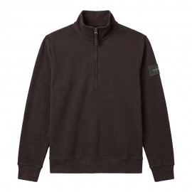 Mezza Zip Badge nero
