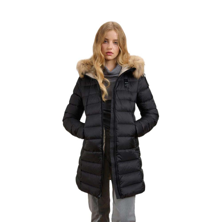 Blauer Piumino Lungo Kristin Nero Donna
