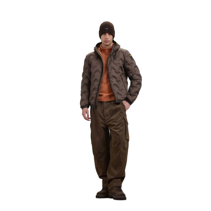 Blauer Piery Giacca Spigato Marrone Uomo
