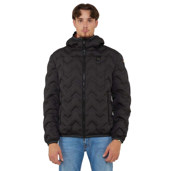 Blauer Piery Giacca Spigato Nero Uomo