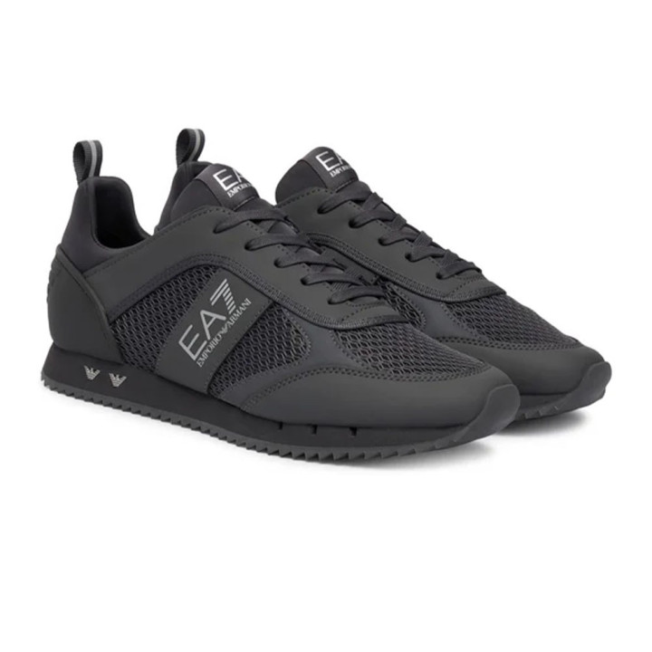 Ea7 Nero&Bianco Laces Antracite Argento - Sneakers Uomo