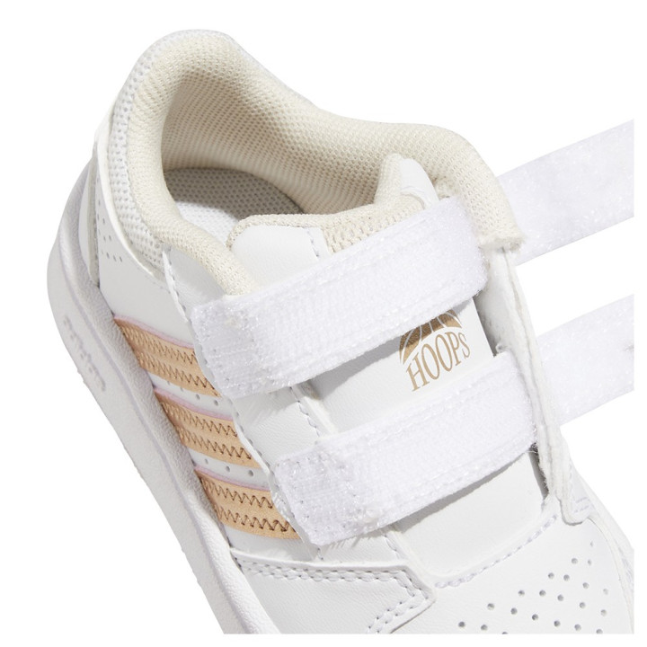 ADIDAS Hoops Classic Cf Td Bianco Oro - Sneakers Bambina