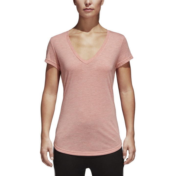 Adidas Originals T-Shirt W Collo Ampio Ess  Rosa
