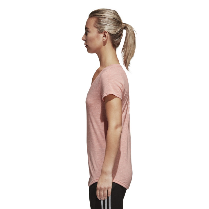 Adidas Originals T-Shirt W Collo Ampio Ess  Rosa