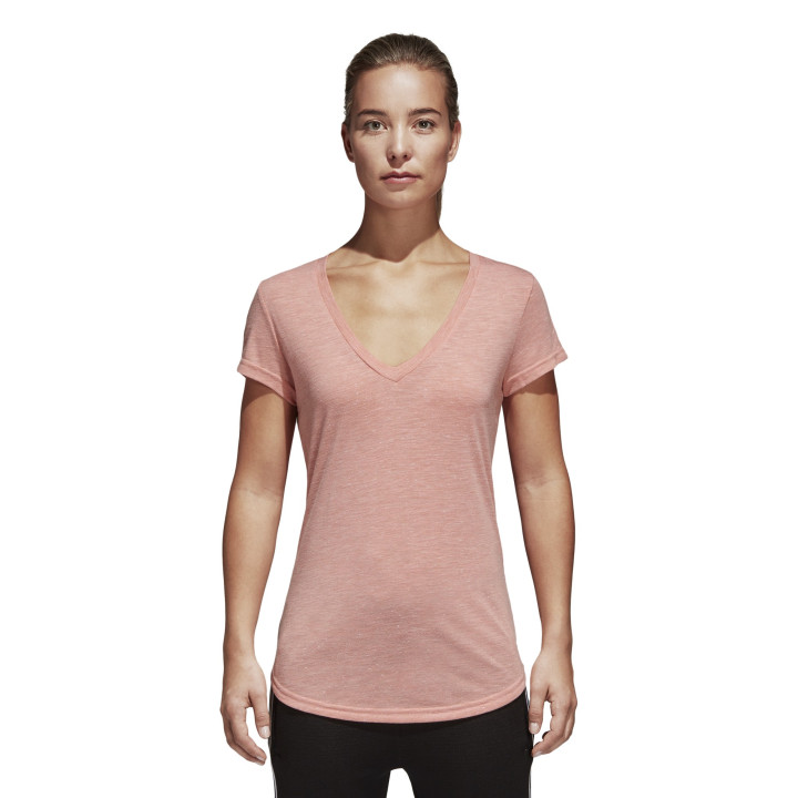 Adidas Originals T-Shirt W Collo Ampio Ess  Rosa
