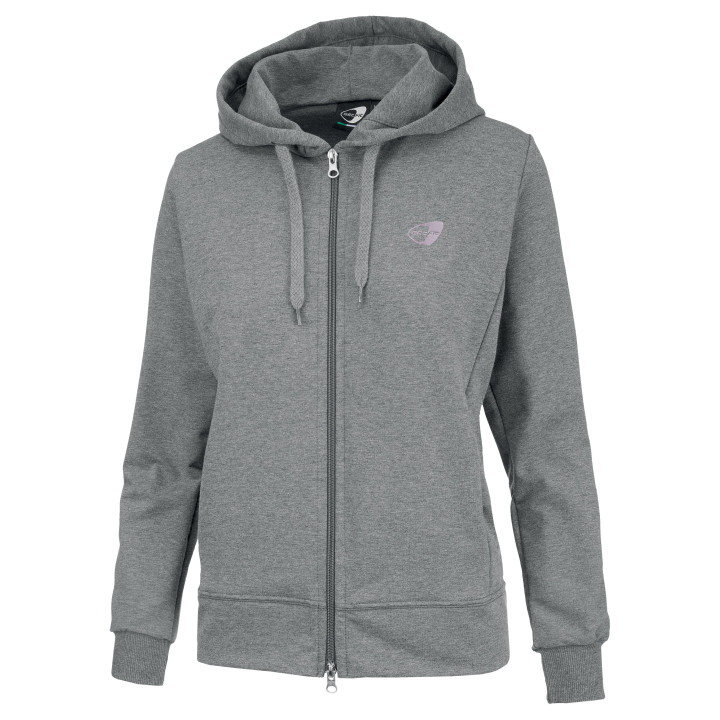 Get Fit Felpa W Full Zip C/Capp  Grigio