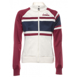 Diadora Giacca Con Cerniera Zip 80s Bianco Donna