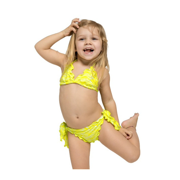 Sundek Bikini Tigrato Giallo Bambina