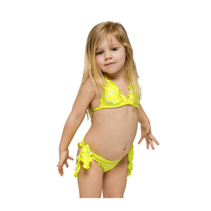 Sundek Bikini Tigrato Giallo Bambina