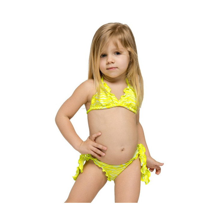 Sundek Bikini Tigrato Giallo Bambina