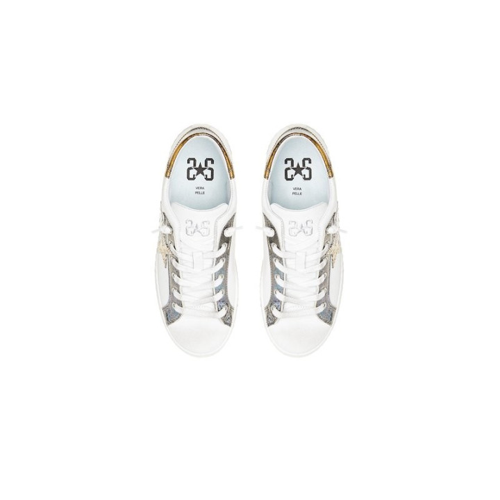 2stars Sneakers Platform Argento Donna