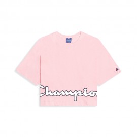 Crop Top Girocollo rosa