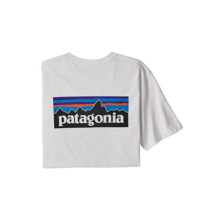 Patagonia Maglia Trekking P-6 Responsabili-Tee Bianco Uomo