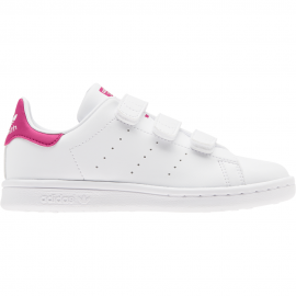 Stan smith cf c velcro bianco rosso