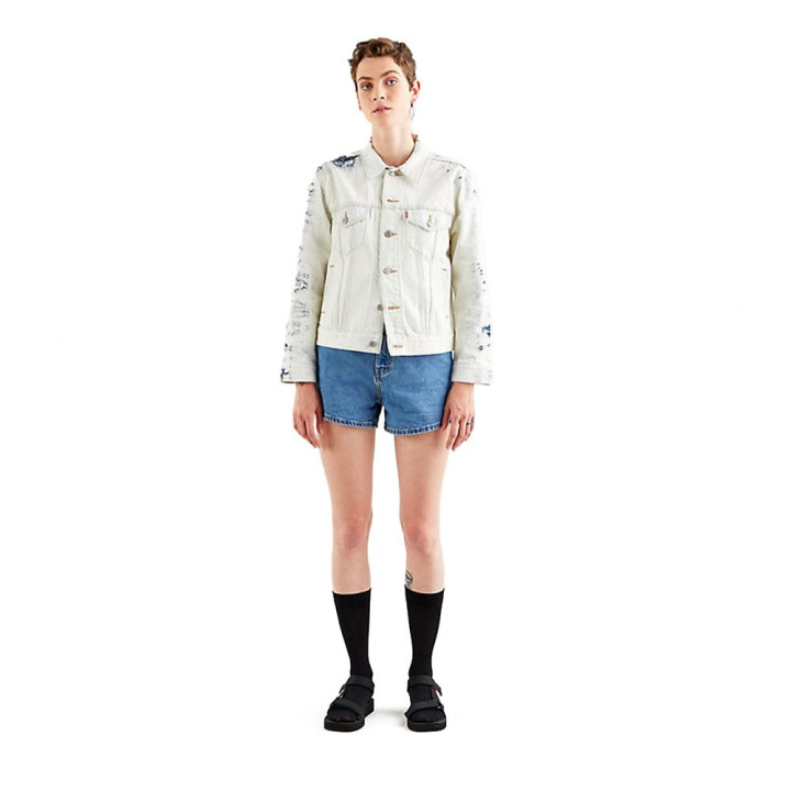 Levi's Giacca Boyfriend Bianco Donna