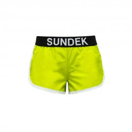 Sundek Pantaloncini Mare Giallo Logo Bambina