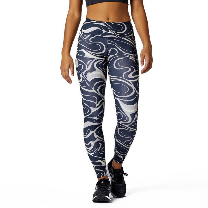 New Balance Leggings Running Impact Fantasia Blu Donna