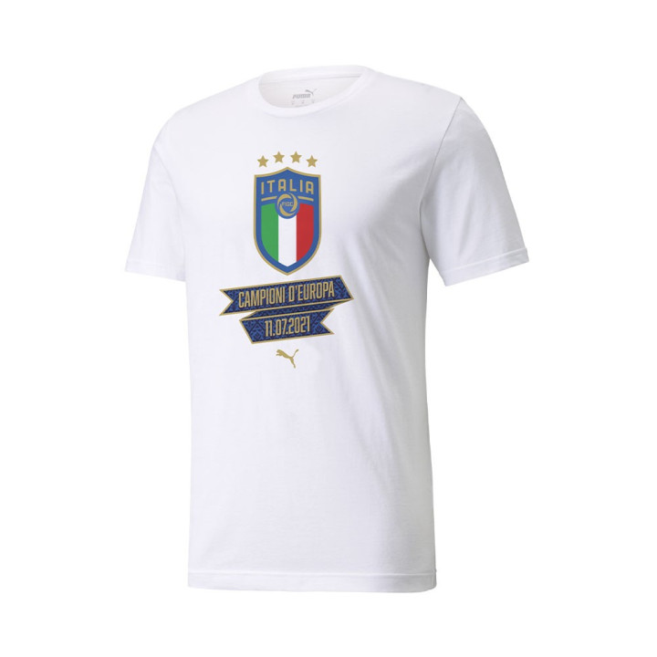 Puma Maglia Mezze Maniche Italia Winner Bianco Blu Uomo