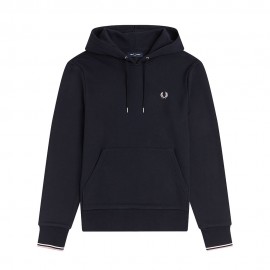 Fred Perry Felpa Con Cappuccio Logo Navy Uomo