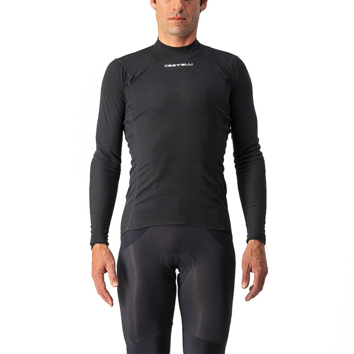 Castelli Maglia Ciclismo Flanders Warm Nero Uomo